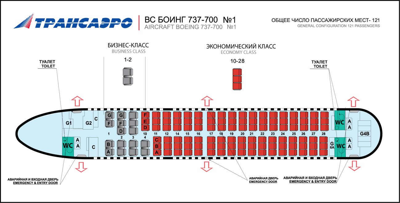 Шаг кресел боинг 737